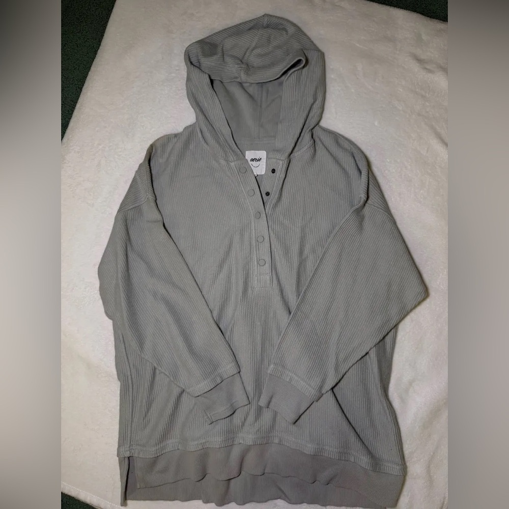 Gray Hooded Men's Sweater
